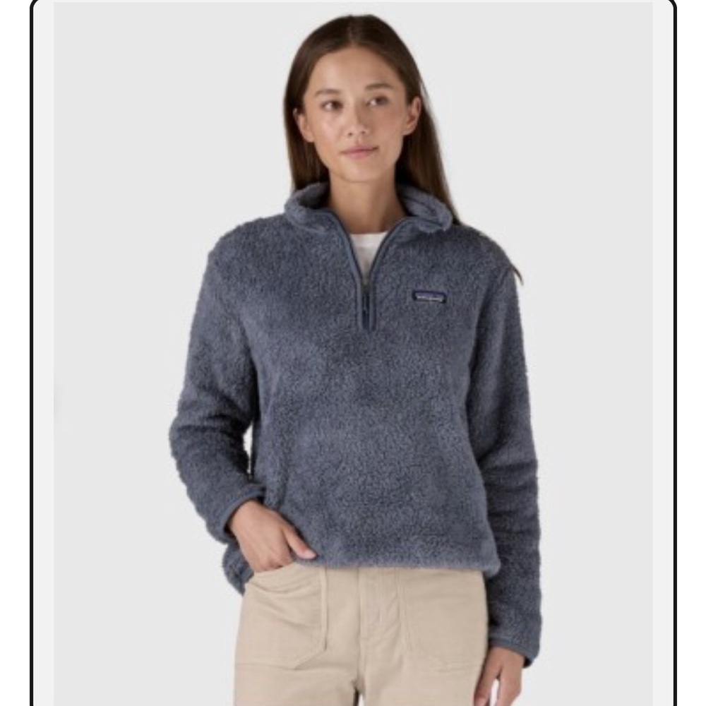 Patagonia Los Gatos Charcoal Quarter Zip Fleece Pullover Size M Outdoors Hiking